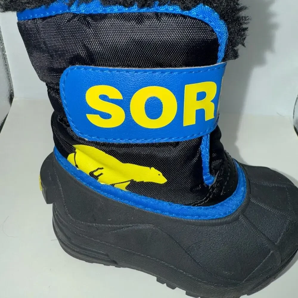 Sorel Black and Blue Winter Boots